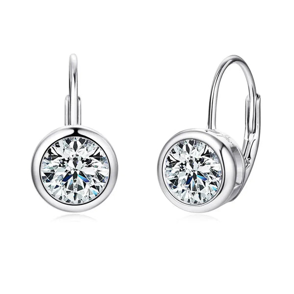 Classic Bezel Moissanite Earrings
