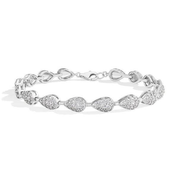 Luxury Pear Shape Moissanite Bracelet