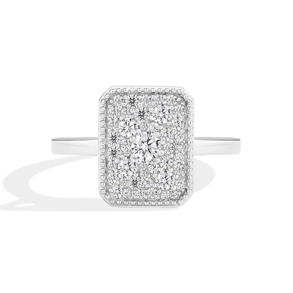 Rectangular Moissanite Ring