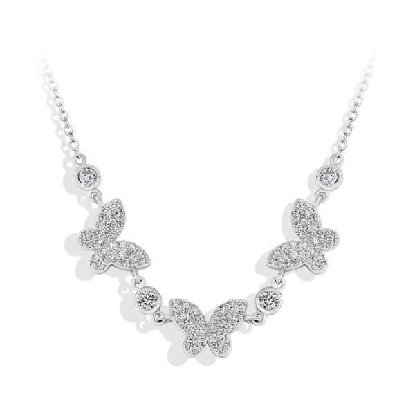 Luxury Butterfly Moissanite Necklace