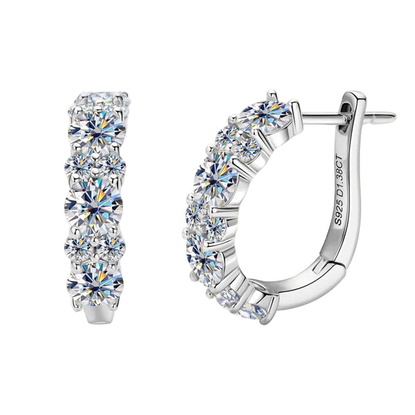 Moissanite Classic Hoop Earrings