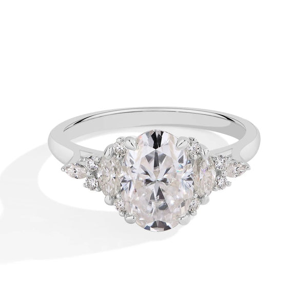 Luxury Oval Cut Moissanite Ring
