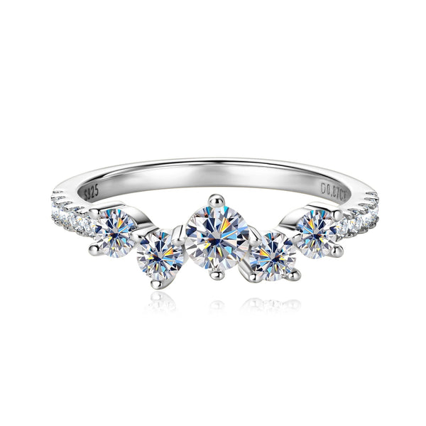 Moissanite Crown Ring