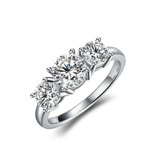 Three Stone Moissanite Ring
